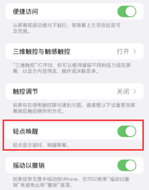 章丘苹果授权维修站分享iPhone轻点无法唤醒怎么办 